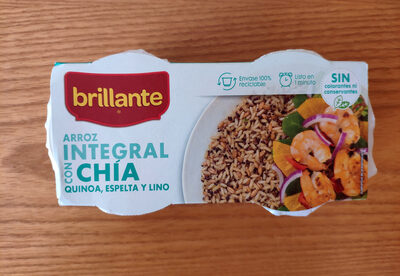 Arroz integral con chía, quinoa, espelta y lino